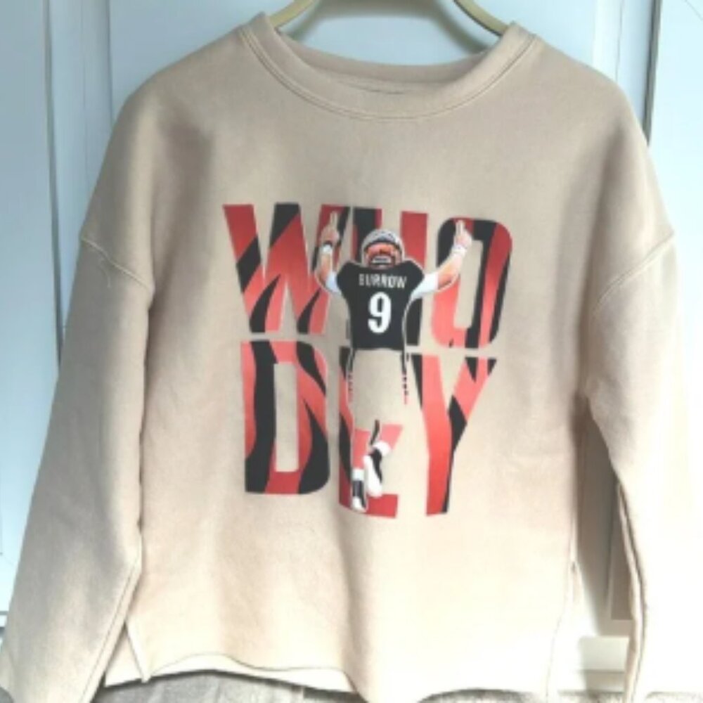 Joe Burrow Cincinnati Bangles Who Dey Sweatshirt